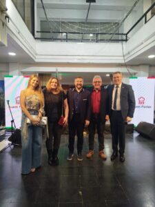 De izquierda a derecha: Alicia Villanueva, Eugenia Casasola, Luis Marcoccia, Nicolás Moretti y Sergio Ricciutti