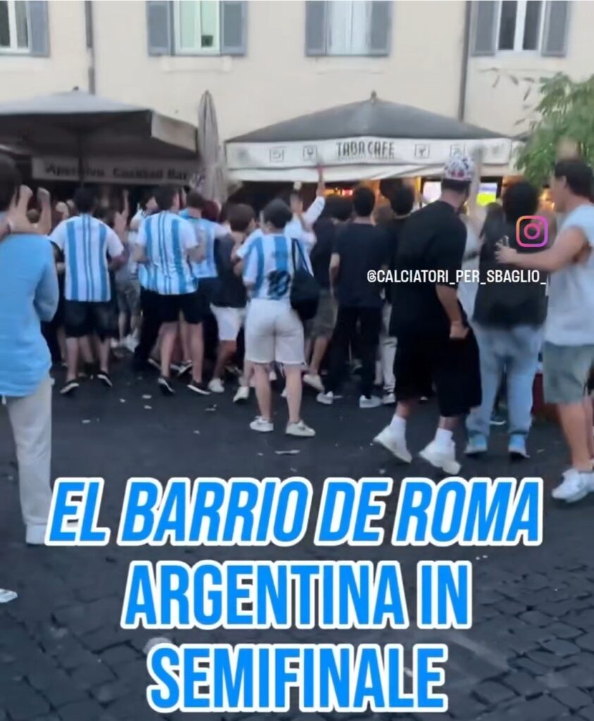 Roma se tiñó de Albiceleste: Un grito italiano en el «Campo de Fiori» por el triunfo argentino